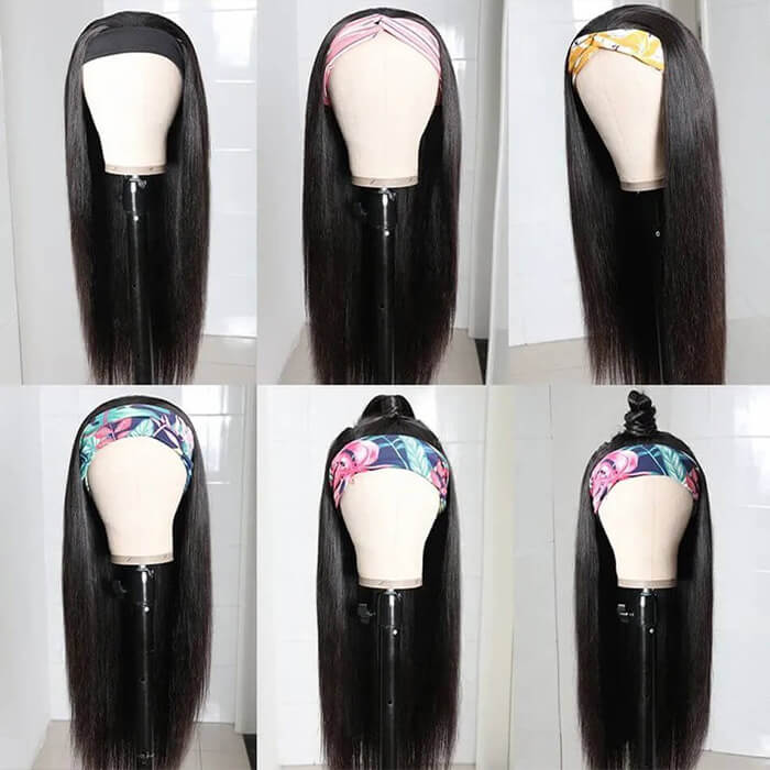 Affordable Headband Wig Straight Human Hair Beginner Friendly - Image 3