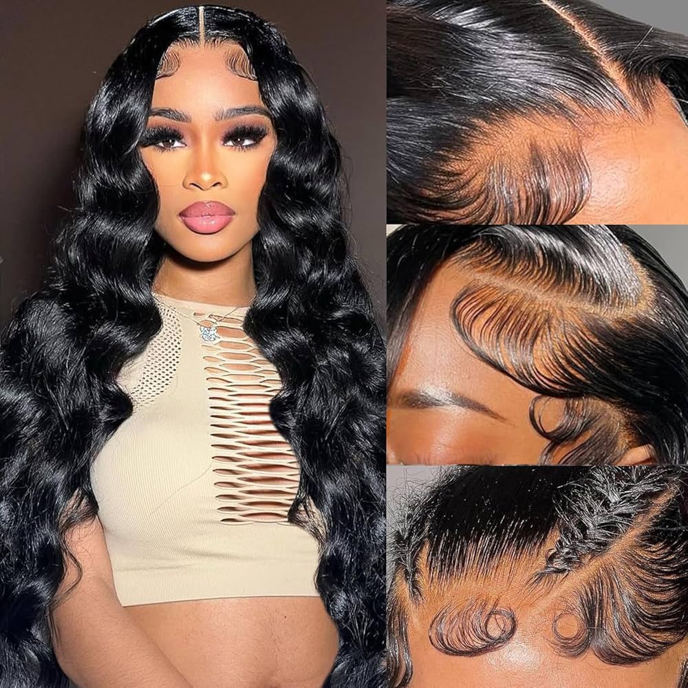 13x6 Full HD Invisible Lace Frontal Wigs Body Wave Human Hair Wigs Pre Plucked Natural Hairline - Image 4