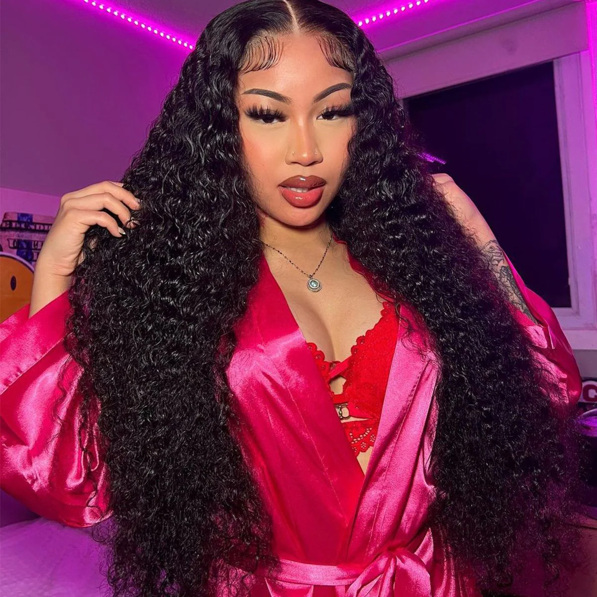 13x6 Full HD Lace Wigs Deep Wave Human Hair Parting Max Wigs Pre Plucked Natural Hairline - Image 3