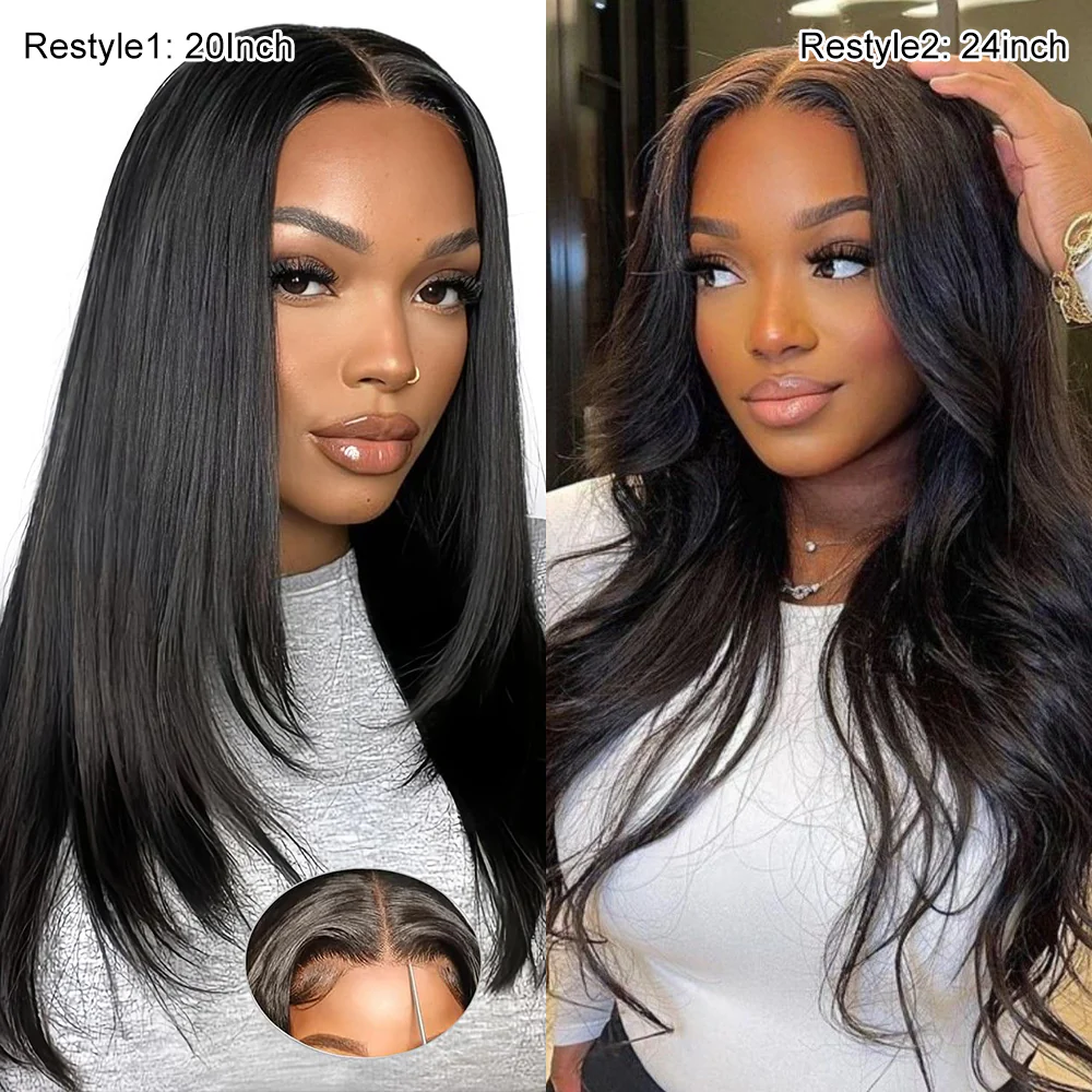 13X6 Pull Go Wig Straight Hair Transparent Lace Glueless Wigs Human Hair 180% 250% Density Flash Sale - Image 4