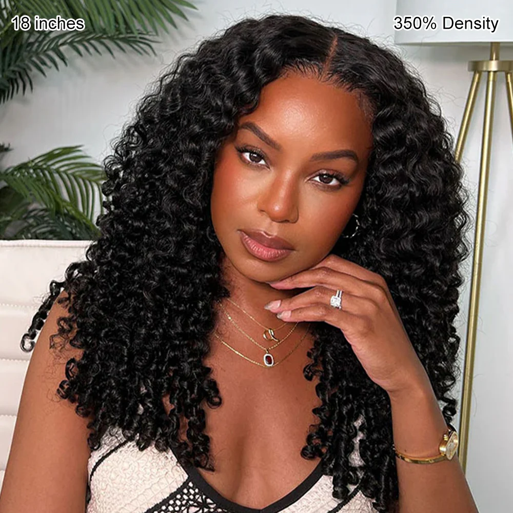 Pizazz Hair Burmese Curly Glueless 13x6 HD Lace Front Wear Go Wig With Flexible Fit Drawstring Human Hair Wig - Image 4