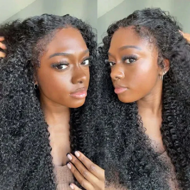 Pizazz Hair 4C Curly Edge 360 HD Lace Frontal Wig Invisible Strap Bleached Knots Pre Cut Lace Glueless - Image 8