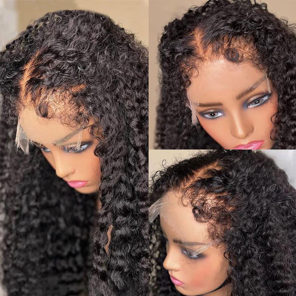 Pizazz Hair 4C Curly Edge 360 HD Lace Frontal Wig Invisible Strap Bleached Knots Pre Cut Lace Glueless - Image 9