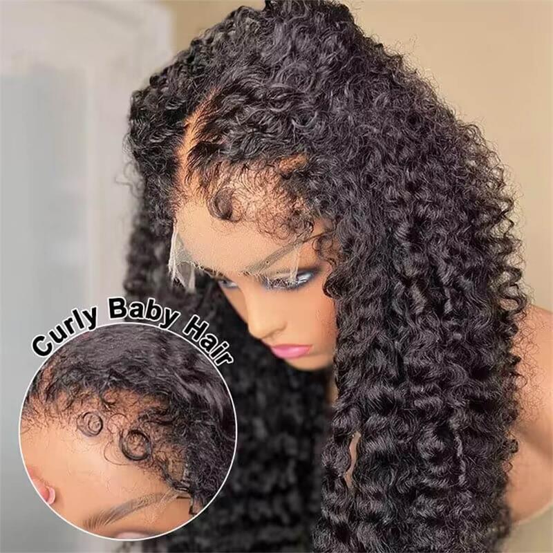 4C Edges Natural Hairline Curly 8x5 Glueless Lace Wigs Human Hair Pre Plucked 180% Density - Image 3
