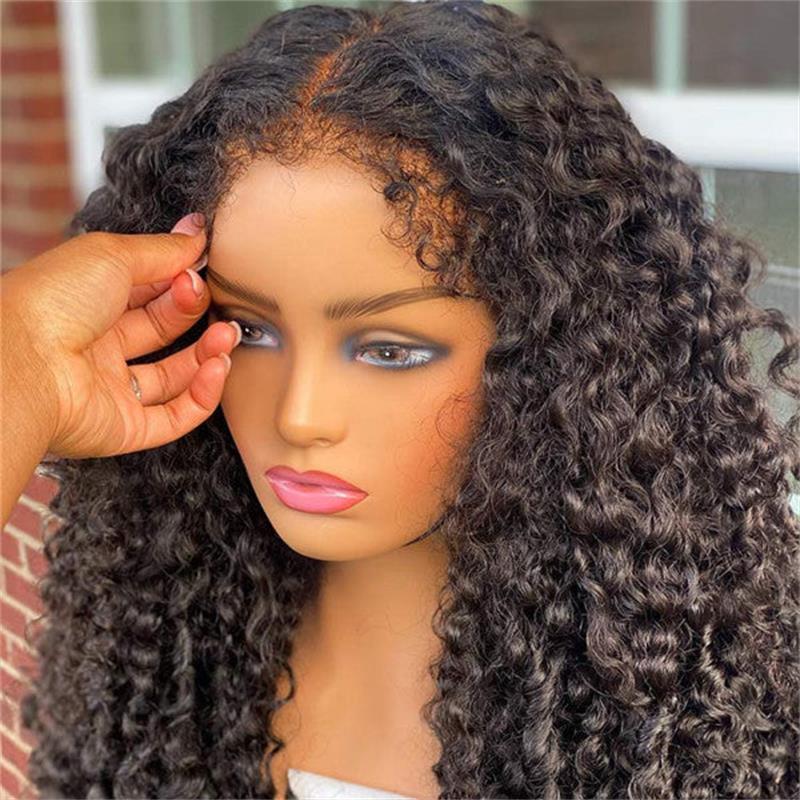 4C Edges Natural Hairline Curly 8x5 Glueless Lace Wigs Human Hair Pre Plucked 180% Density - Image 5