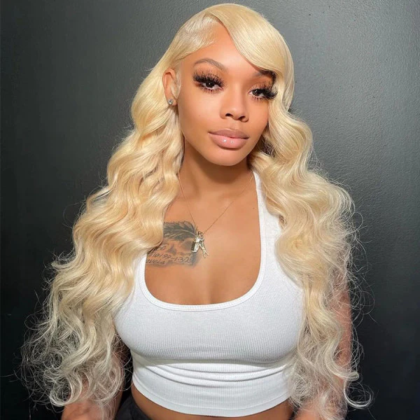 Pizazz Hair 613 Blonde Body Wave  13x6 HD  Lace Front Wigs 180% Density - Image 12