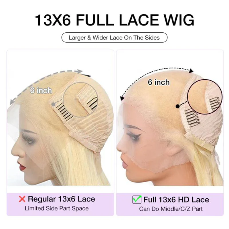 Pizazz Hair 613 Blonde Body Wave  13x6 HD  Lace Front Wigs 180% Density - Image 9