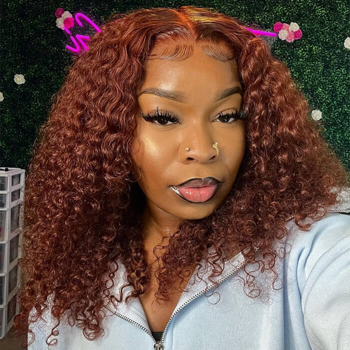 #99J/#33 Colored Bob Wig 13*4/4*4 HD Lace Human Hair Bob Wig For Women - Image 5