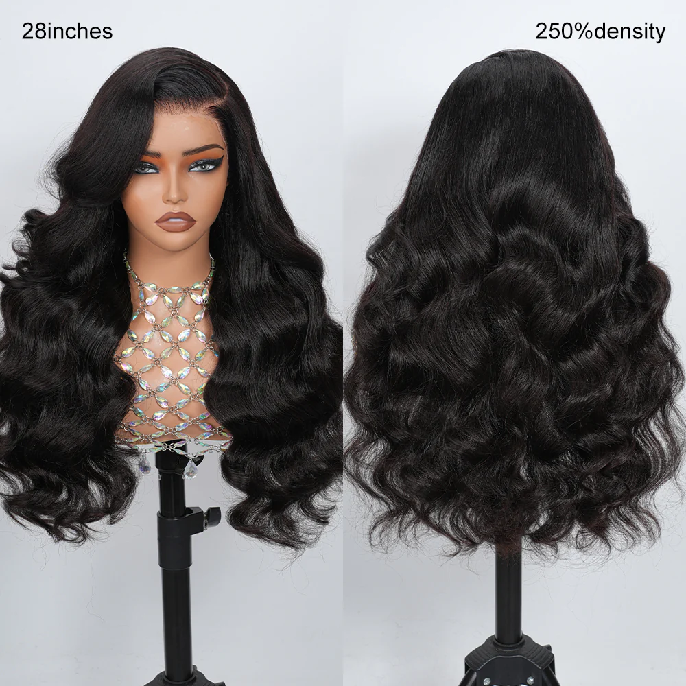 Pizazz Drawstring Glueless Wig 13x6 HD Transparent Lace Front Human Hair Wigs 250% Density Pre-Cut / Pre-Plucked Brazilian Straight Lace Frontal Wig With Tiny Knots - Image 5