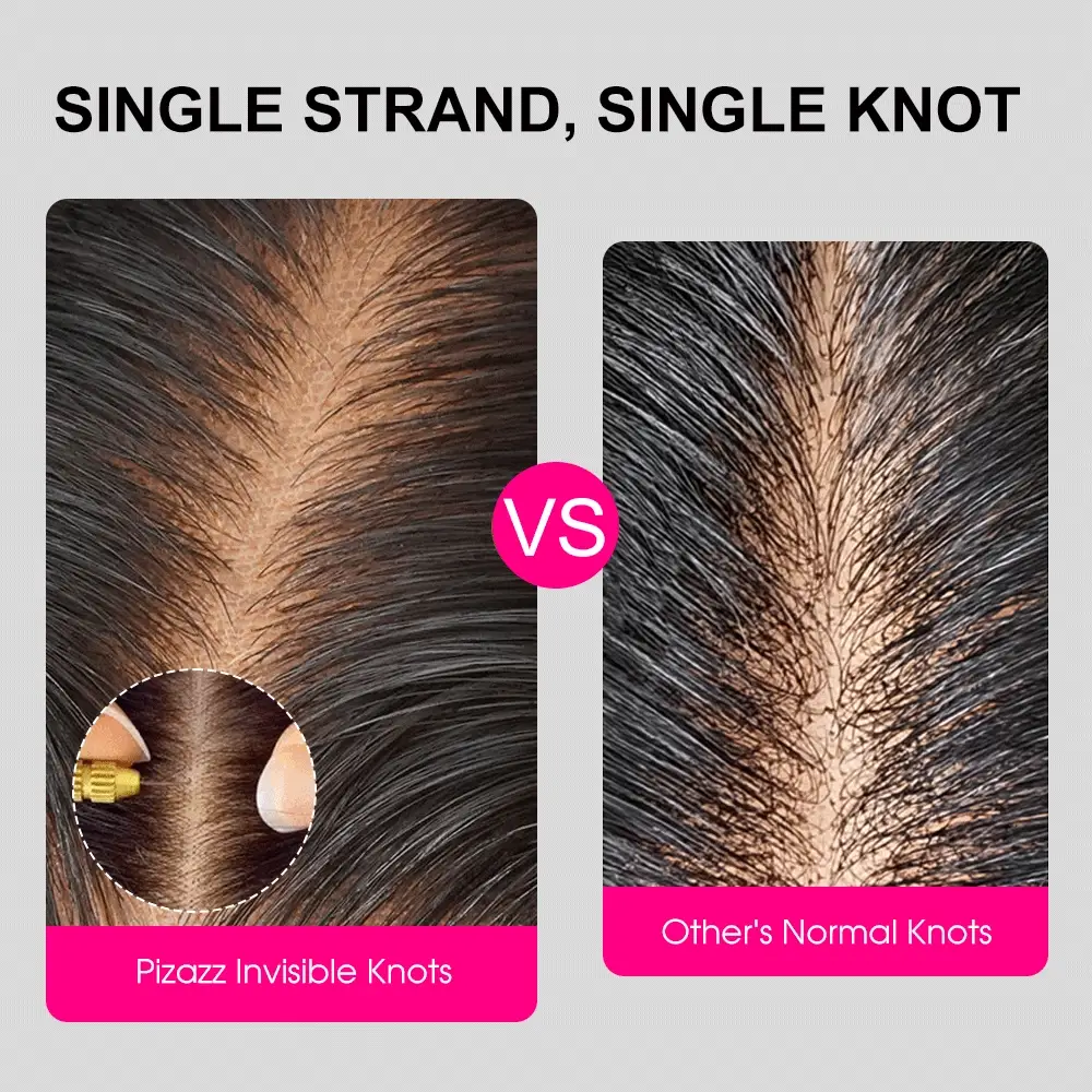 Pizazz Hair Pull & Go Glueless Wig 13×6 Straight Wig Invisi-Drawstring Pre-Everything Human Hair Wig - Image 7