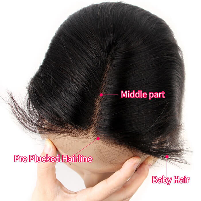 Body Wave 4x4 Lace Closure Middle Part 100% Human Virgin Hair Natural Color-Pizazz Hair - Image 6