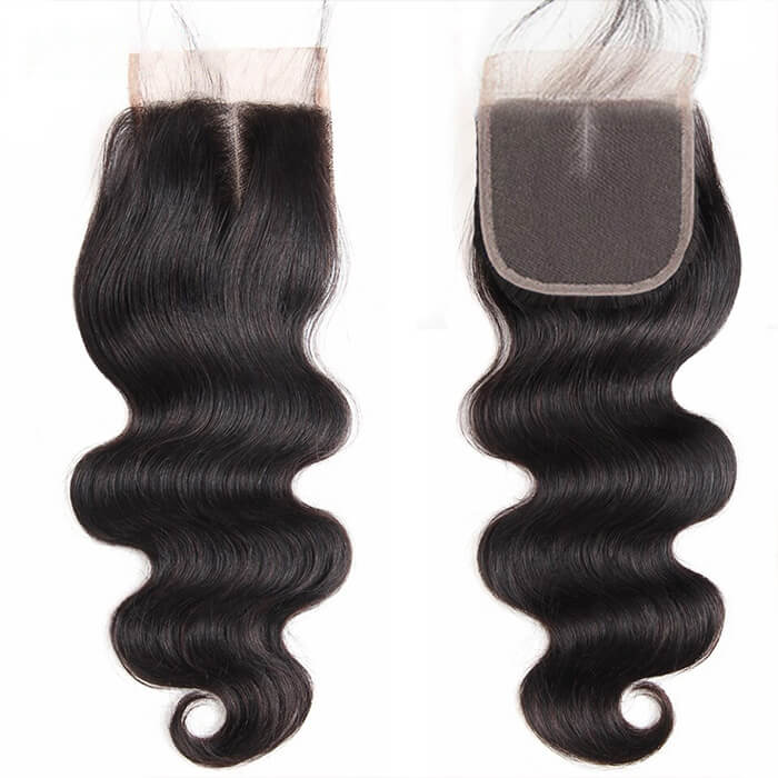 Body Wave 4x4 Lace Closure Pre Plucked With Baby Hair 100% Human Hair Extensions - Image 3