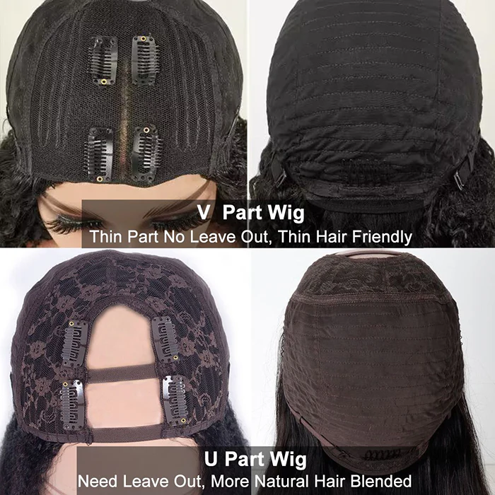 Body Wave Glueless Thin Part Wig V Part Wig Human Hair Wigs Wear And Go Wig - Image 5