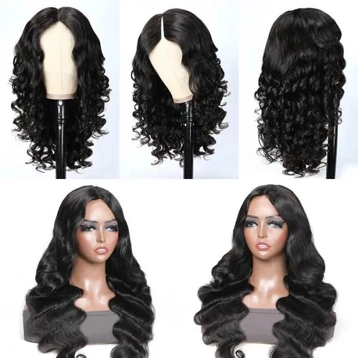 Body Wave Glueless Thin Part Wig V Part Wig Human Hair Wigs Wear And Go Wig - Image 9