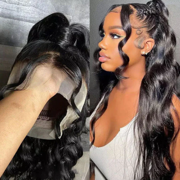 360 Lace Frontal Wig Body Wave Virgin Human Hair Wigs HD Pre-plucked Breathable Lace Wig - Image 3