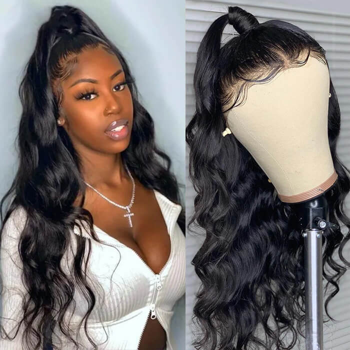 360 Lace Frontal Wig Body Wave Virgin Human Hair Wigs HD Pre-plucked Breathable Lace Wig - Image 4