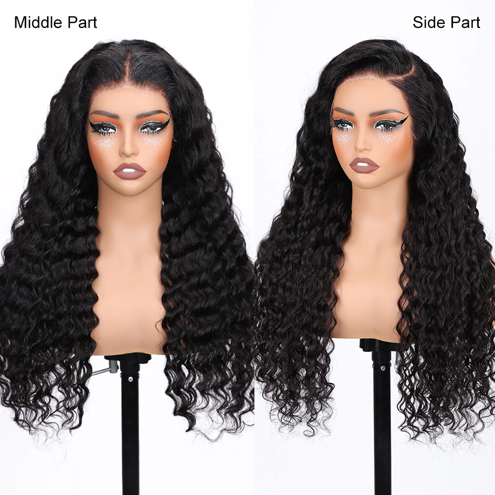 Pizazz Pull & Go Glueless Wig Deep Wave Ready To Go 13×6 HD Lace Human Hair Wig Put It On & Go - Image 3