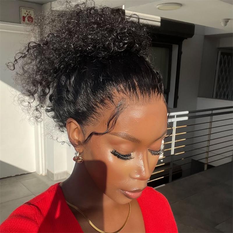 Undetectable Invisible Deep Wave 360 Lace Frontal Wigs Pre Plucked HD Lace Human Hair Wigs - Image 12