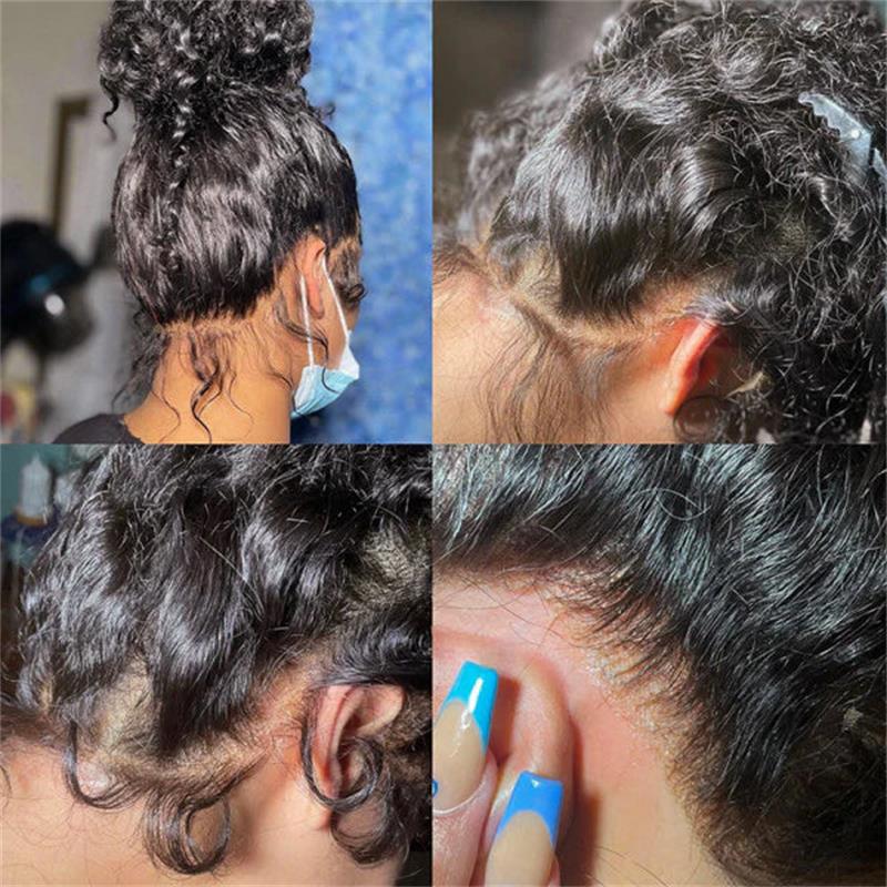 Undetectable Invisible Deep Wave 360 Lace Frontal Wigs Pre Plucked HD Lace Human Hair Wigs - Image 13