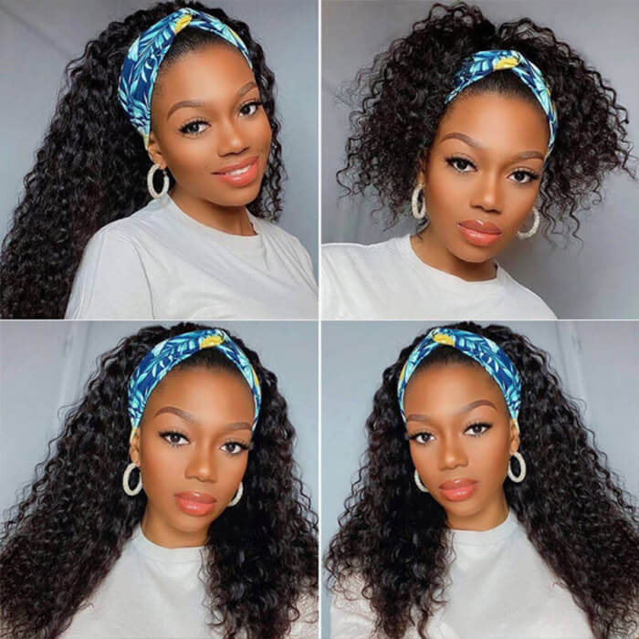 Deep Wave Headband Wigs Human Hair With Headband For Women, Beginner And Lazy Girls Friendly - Image 4