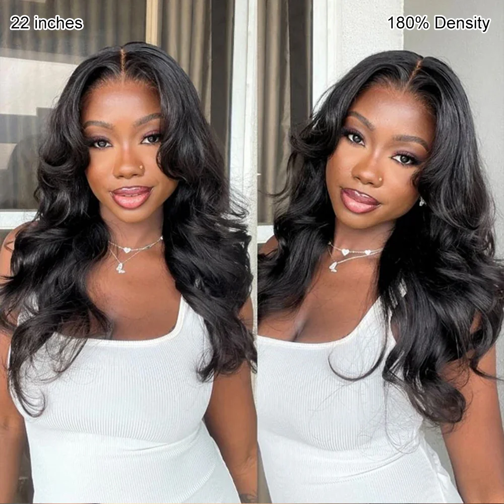 Pull Go 13x6 Full Glueless Wig Transparent Lace Front Wigs Body Wave Natural Black Flash Sale  Pizazz Hair - Image 3