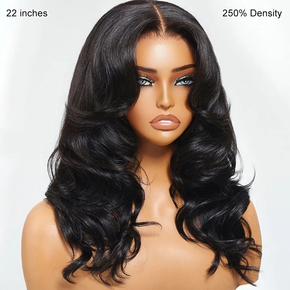 Pull Go 13x6 Full Glueless Wig Transparent Lace Front Wigs Body Wave Natural Black Flash Sale  Pizazz Hair - Image 7