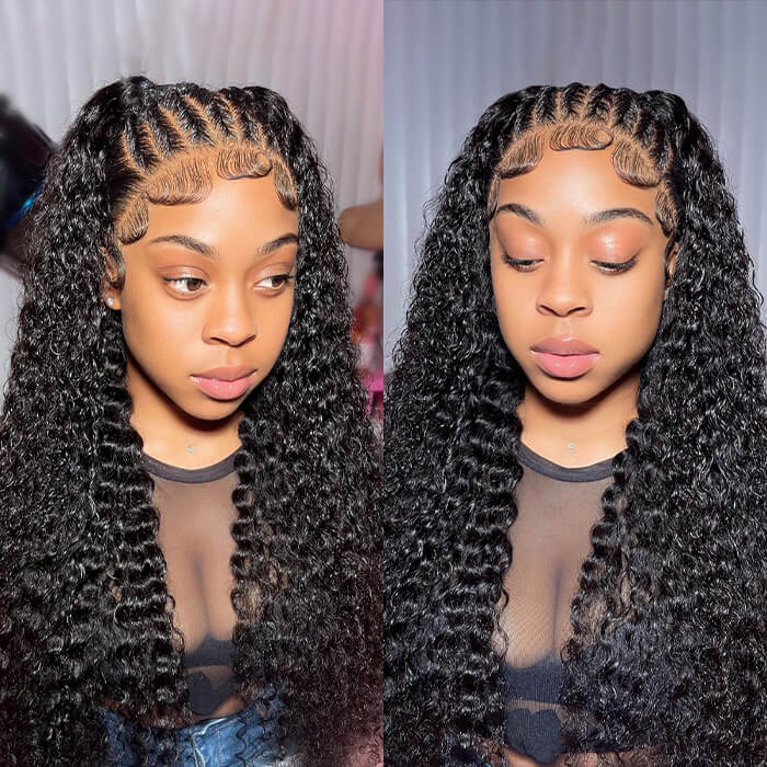 13*4 HD Lace Frontal Wigs Skin Melt Transparent Human Hair Wigs - Image 4