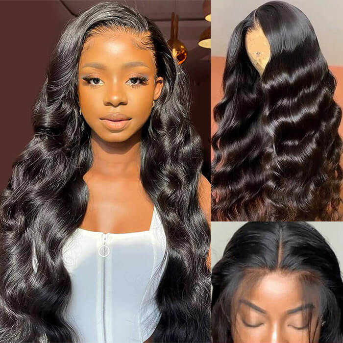 13*4 HD Lace Frontal Wigs Skin Melt Transparent Human Hair Wigs - Image 6
