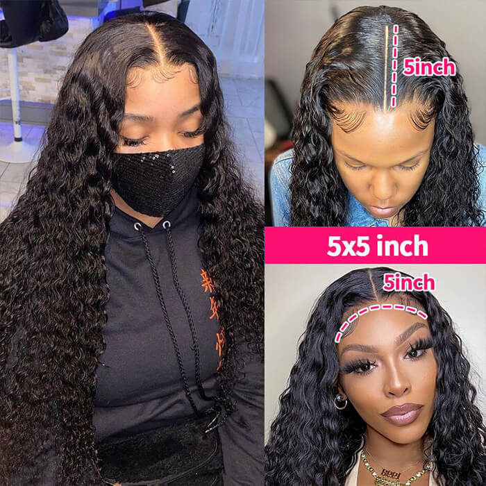 Pre Plucked 5x5 Lace Closure Wig Deep Wave Human Hair 250% | Beginners Friendly - Image 3