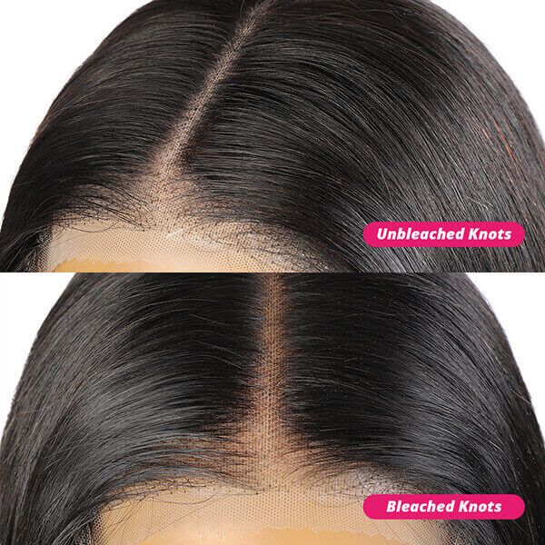 Straight Lace Front Wigs with Bleached Knots 13x6 HD Transparent Lace Frontal Wigs - Image 10