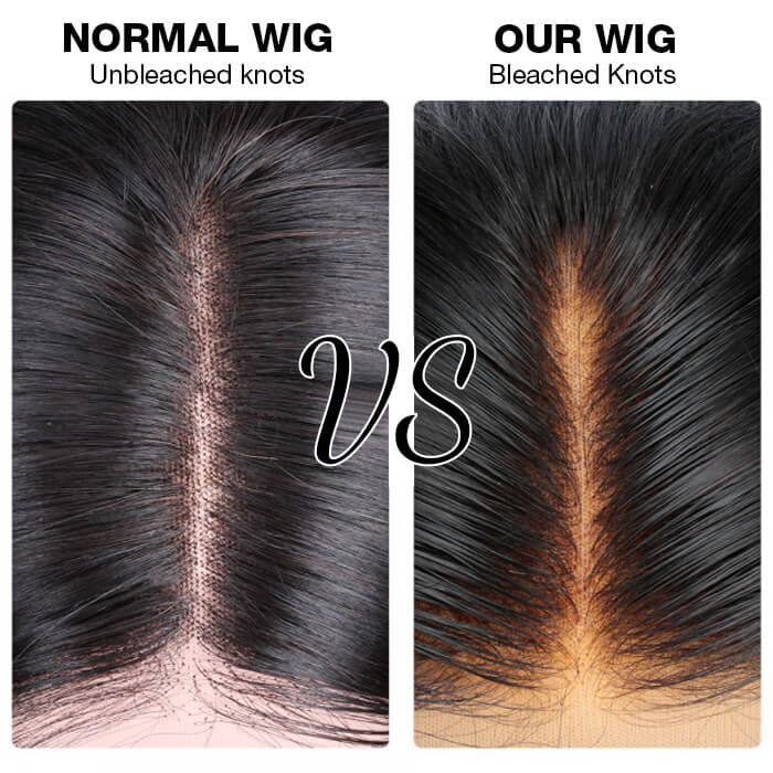 Straight Lace Front Wigs with Bleached Knots 13x6 HD Transparent Lace Frontal Wigs - Image 5