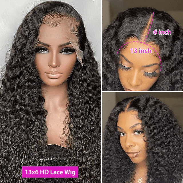 Curly 13x6 New Clear HD Lace Front Wigs Human Hair Lace Wigs Pre Plucked - Image 4