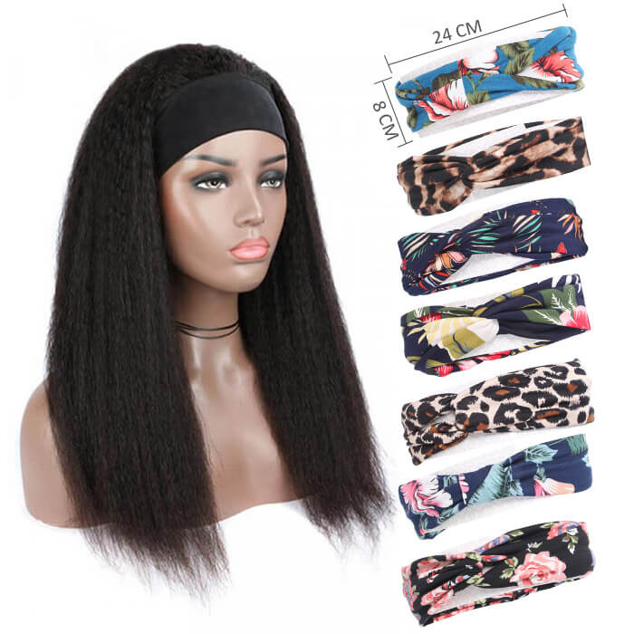 Kinky Straight Headband Wig Human Hair No Gel No Glue Wig - Image 5