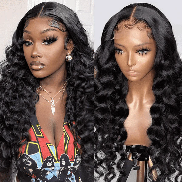 Loose Deep Wave 360 HD Invisible Lace Frontal Human Hair Wigs with Pre Plucked Hairline - Image 10