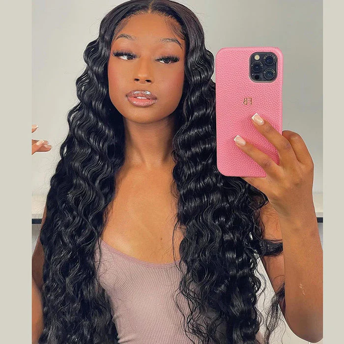 Loose Deep Wave 360 HD Invisible Lace Frontal Human Hair Wigs with Pre Plucked Hairline - Image 13