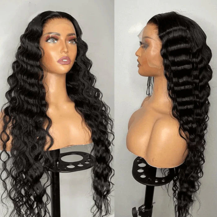 Loose Deep Wave 360 HD Invisible Lace Frontal Human Hair Wigs with Pre Plucked Hairline - Image 14