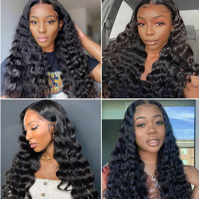 Loose Deep Wave 360 HD Invisible Lace Frontal Human Hair Wigs with Pre Plucked Hairline - Image 15
