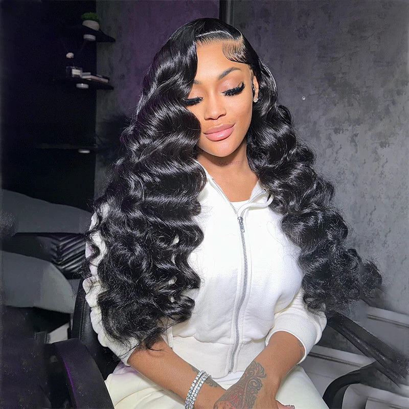 Loose Deep Wave 360 HD Invisible Lace Frontal Human Hair Wigs with Pre Plucked Hairline - Image 6
