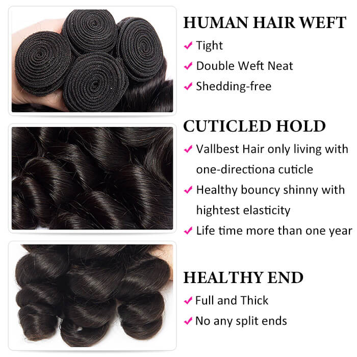 Loose Wave Virgin Hair Weave 3/4 Bundles Deals Unprocessed Human Hair Extensions - Image 6