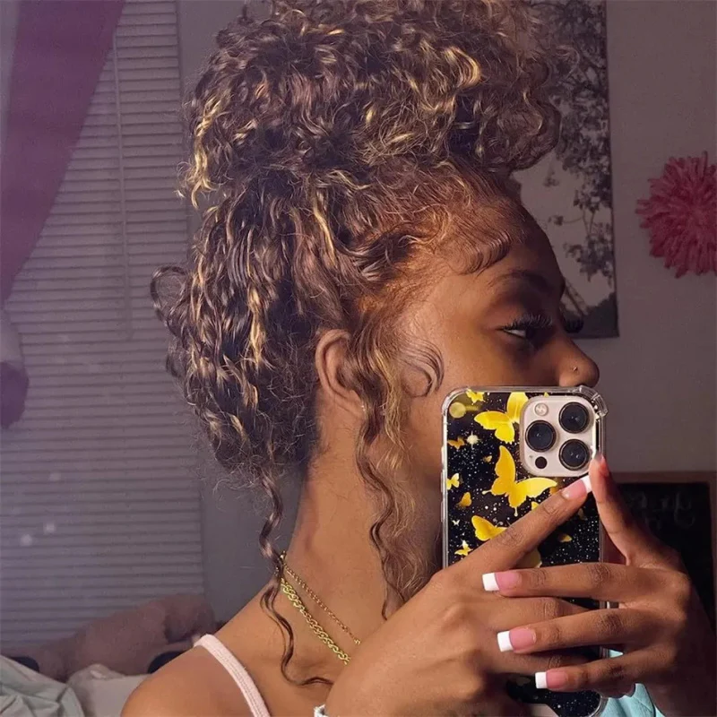 Invisi-Strap Snug Fit 360 HD Transparent Lace  P4/27 Highlight Ombre Color Water Wave Wig Pre Plucked Hair 220% Density - Image 12