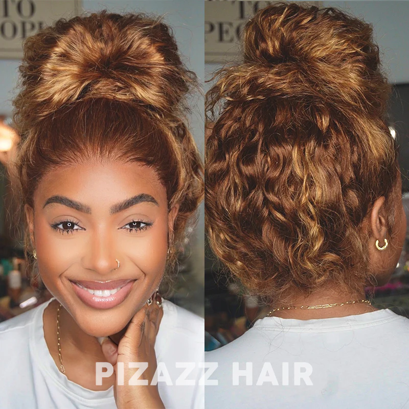 Invisi-Strap Snug Fit 360 HD Transparent Lace  P4/27 Highlight Ombre Color Water Wave Wig Pre Plucked Hair 220% Density - Image 14