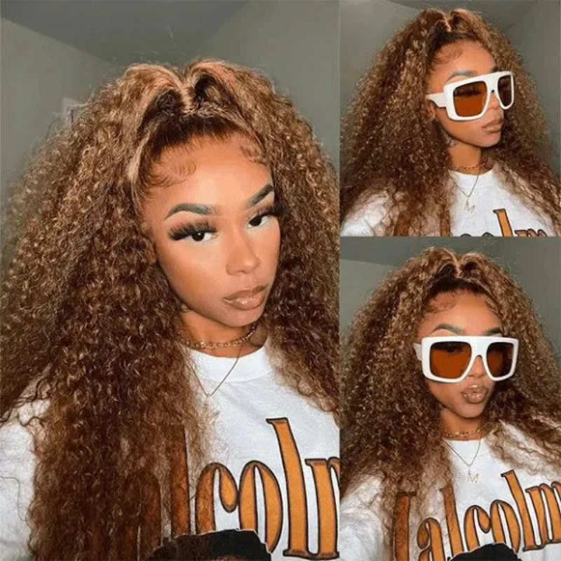 Invisi-Strap Snug Fit 360 HD Transparent Lace  P4/27 Highlight Ombre Color Water Wave Wig Pre Plucked Hair 220% Density - Image 4