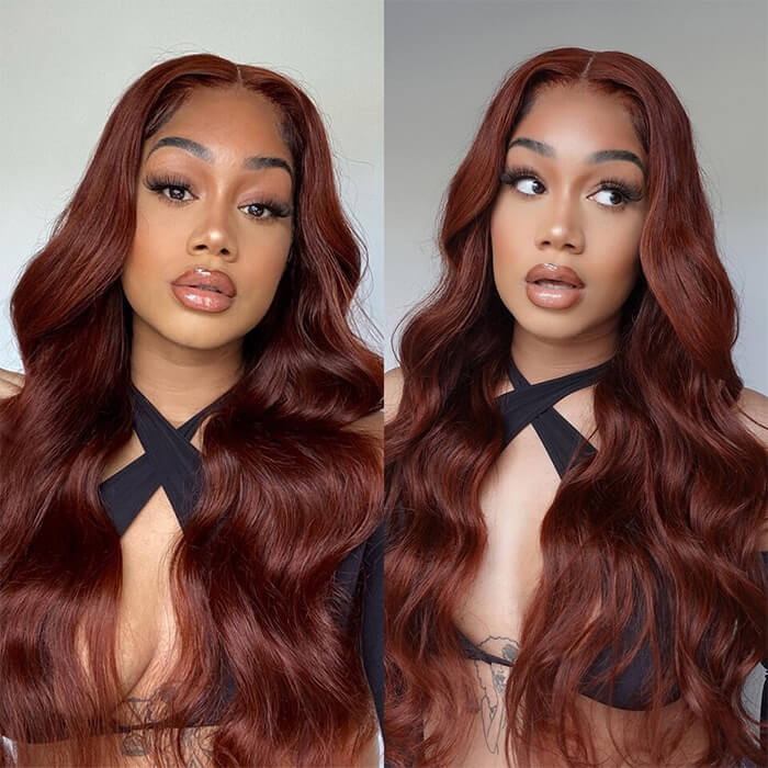 Pizazz 4# Chocolate Brown Loose Deep Wave 13x4  Lace Frontal Wig Wand Curls Human Hair Wigs 250% Density - Image 7