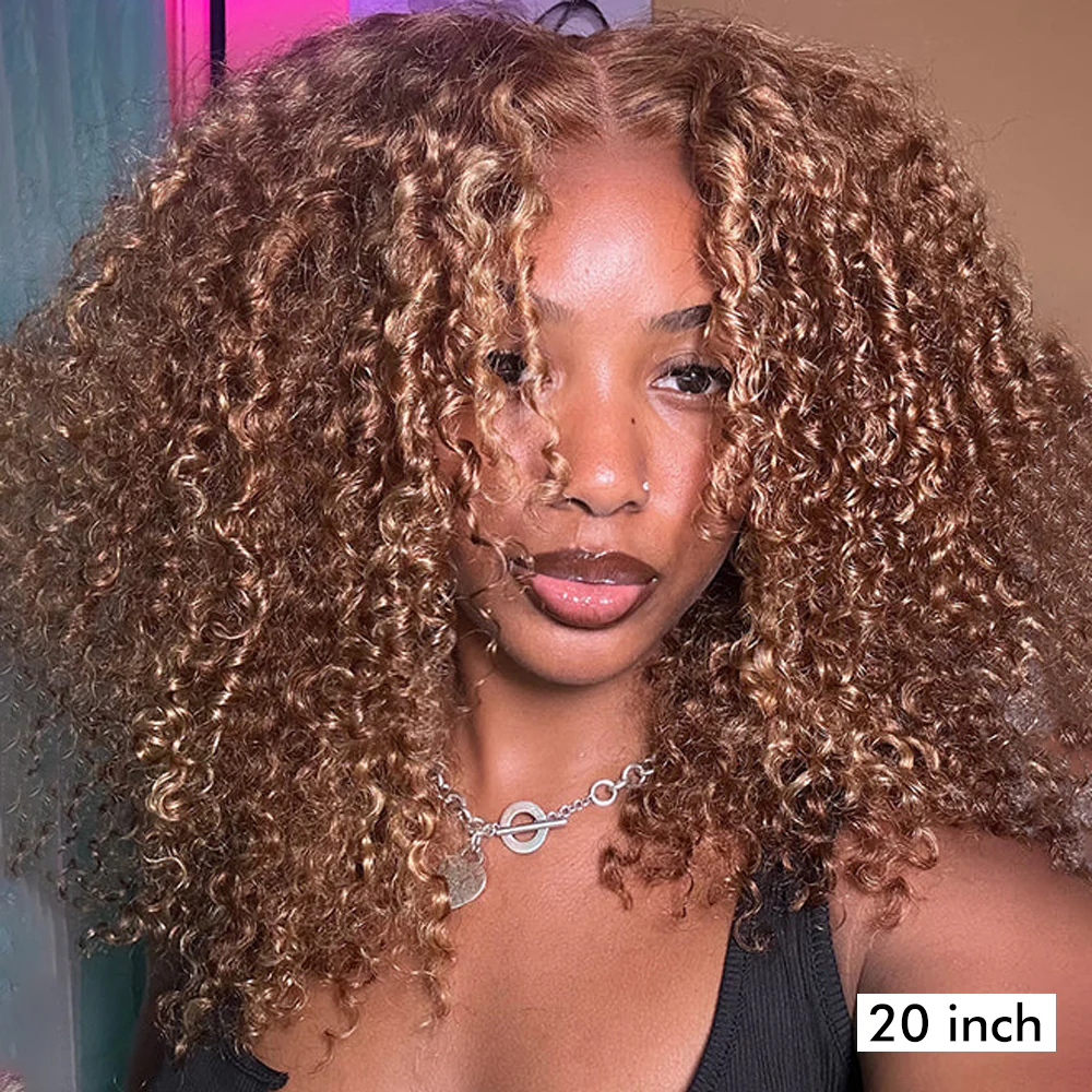 Pizazz Hair 8x5 HD Lace Wear Go Wig | Honey Brown Jerry Curl | 18 Inch Glueless Bob - Image 3