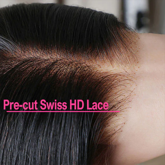 New Pre-Bleached Knots Wear Go Glueless Wig Pre-Cut HD Lace Body Wave Human Hair - Image 5