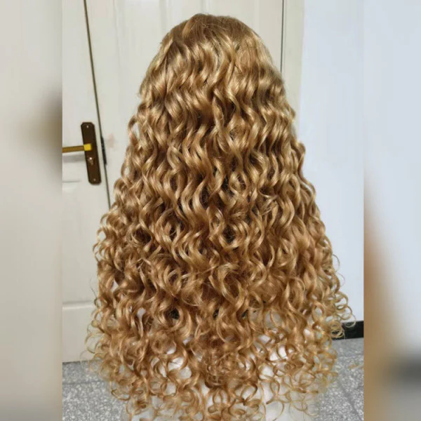 Pure Color #27 Loose Deep Wave Honey Blonde Lace Front Wig Brazilian 13x4 13x6 Frontal HD Lace Wig - Image 8