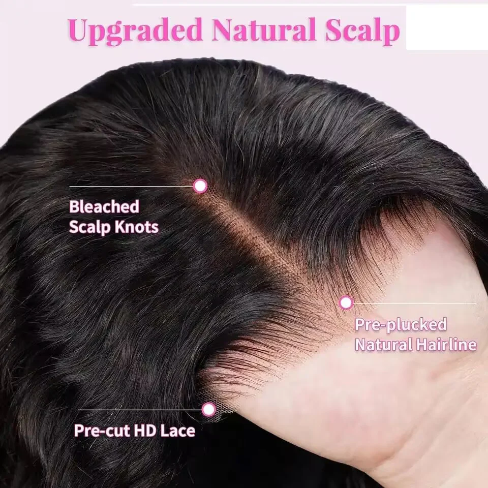 8x5 Bob Lace Frontal Wig Human Hair Body Wave HD Lace Closure Pre Plucked Glueless Bob Wigs forWomen - Image 6