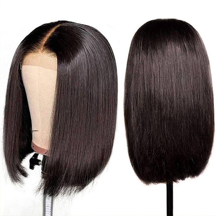 Short Bob Wigs Human Hair 5*5 Straight Lace Closure Bob Wigs For Women - Image 4