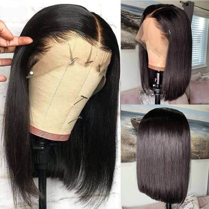 Straight Short Bob Wigs 13x4/13x6 HD Lace Frontal Wigs 100% Human Hair Bob Wigs - Image 4