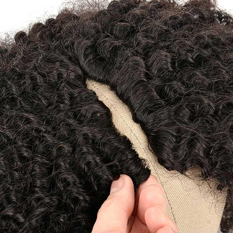 Thin V Part Wigs Affordable Bob Curly Wig Human Hair Wigs Easy Install Wig - Image 5